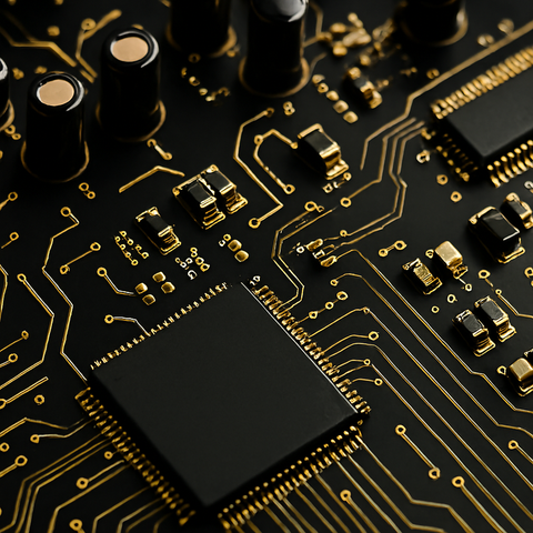 Gold circuit board with a cryptographic microchip